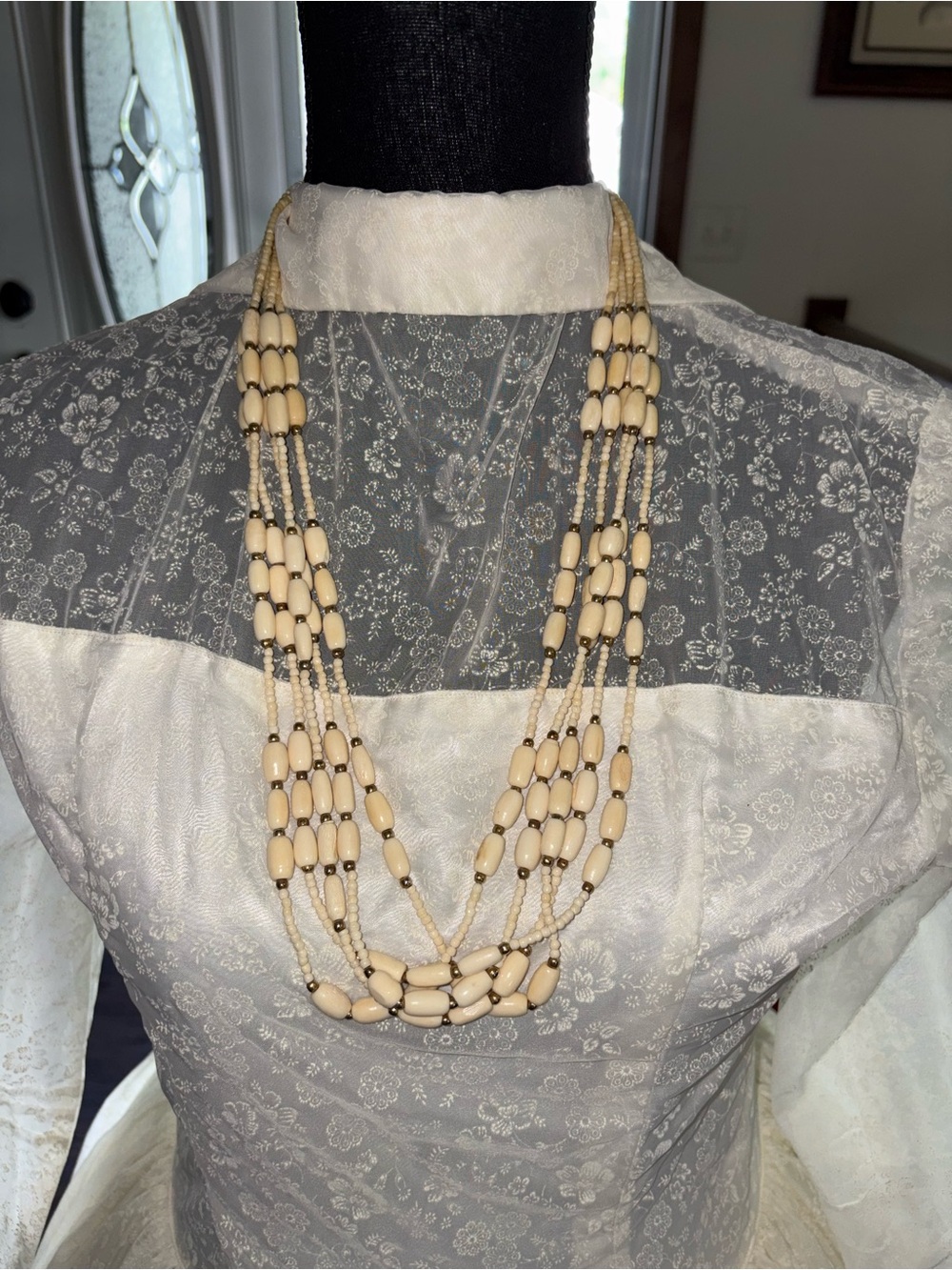 Multi-Strand bone Bead Necklace - Women Jewelry